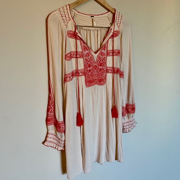 Free People | Boho Embroidered Tunic Dress - Picture 4 of 8